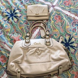 Coach Satchel w/ matching wallet